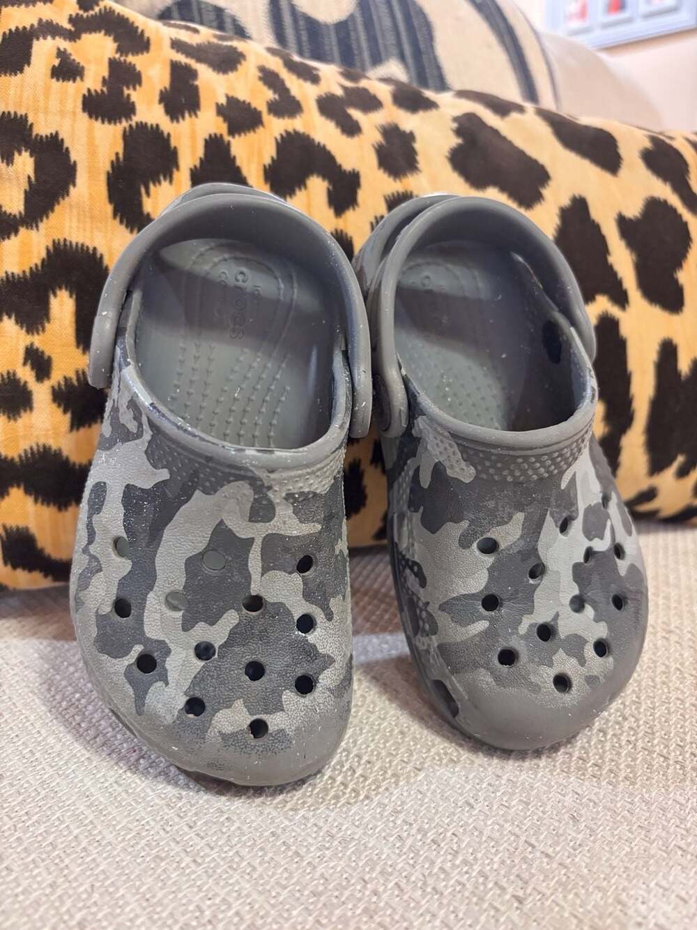 Kids Crocs Classic Printed Camo Clog Size 8 Slate Grey